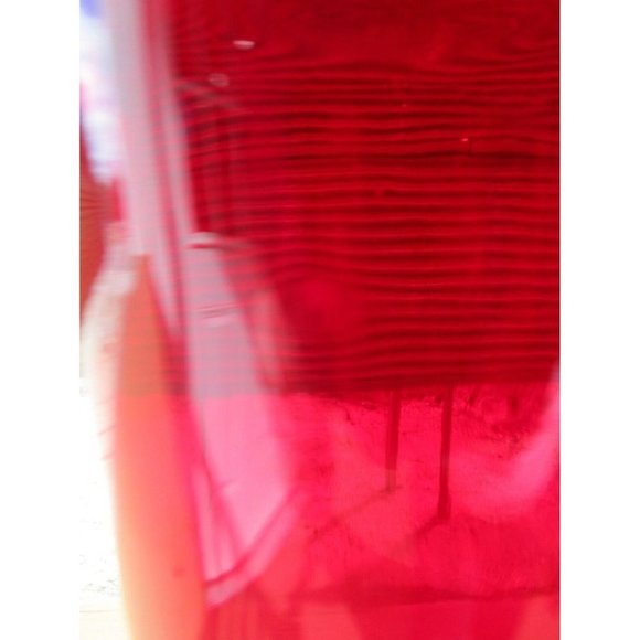 Vintage Ruby Red Footed Tumblers Hand Blown Rough Pontil Rolled Rim a Pair Very - Picture 8 of 12